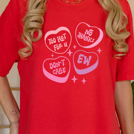 Comfort Colors Tee | Sassy Candy Hearts