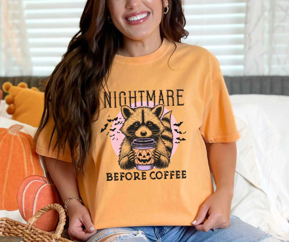 Comfort Colors Tee | Nightmare Before Coffee [416]