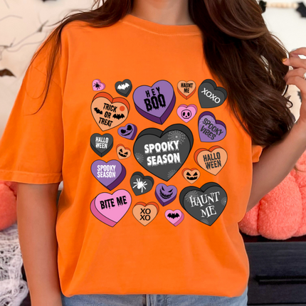 Comfort Colors Tee | Halloween Candy Hearts [418]