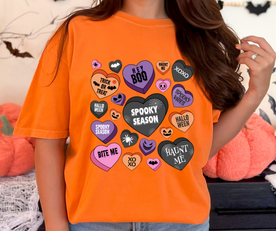 Comfort Colors Tee | Halloween Candy Hearts [418]