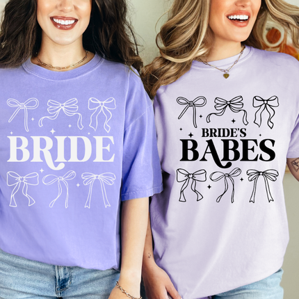 Comfort Colors Tee | Bride and Babes Coquette Bows [k005]