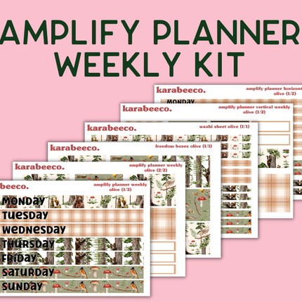 Amplify Planner Stickers | Weekly Kit | Olive