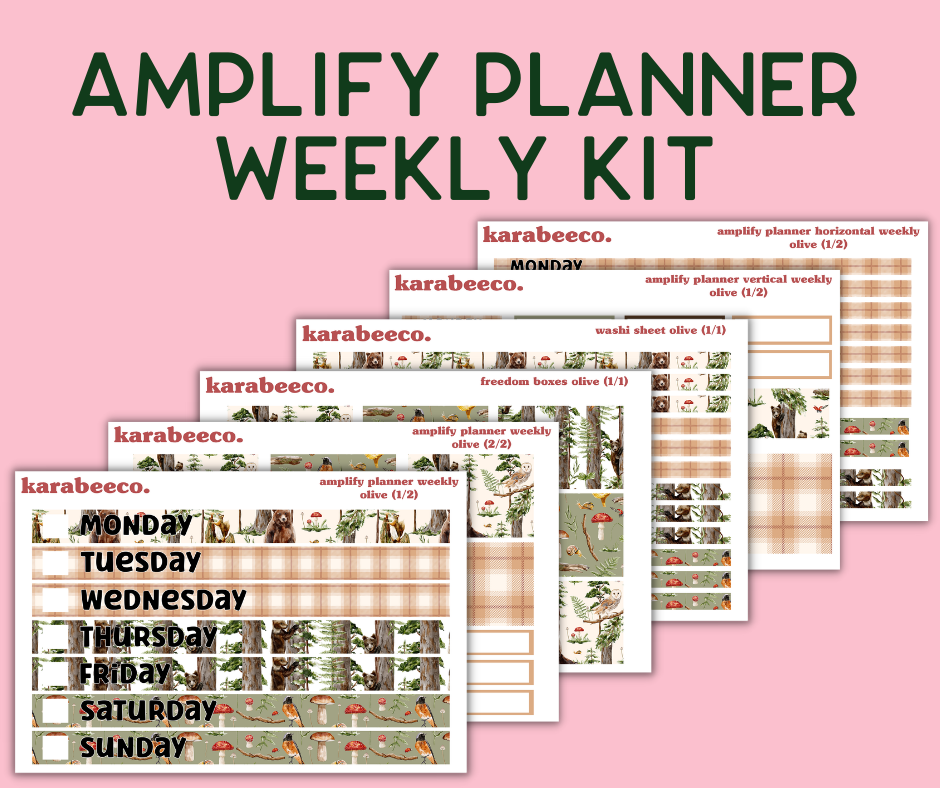 Amplify Planner Stickers | Weekly Kit | Olive