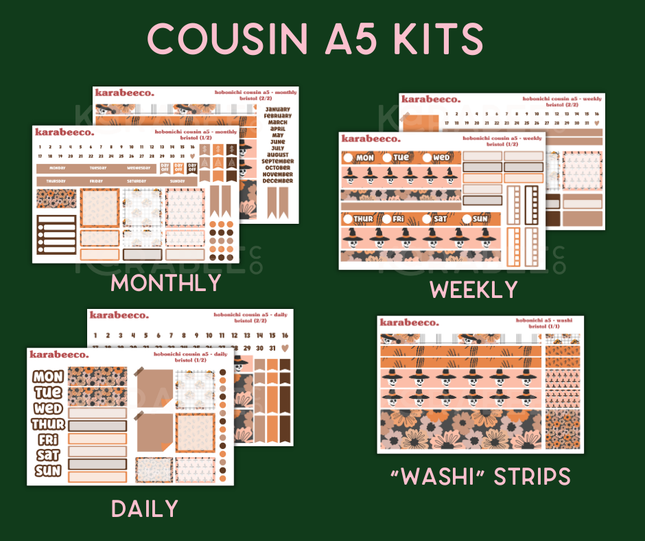 Bristol Hobonichi Sticker Kit | Cousin A5, Techo A6, Weeks