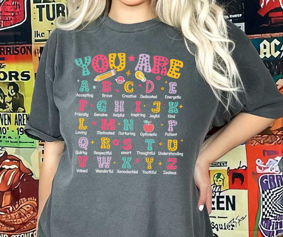 Comfort Colors Tee | Teacher ABCs of Encouragement [524]