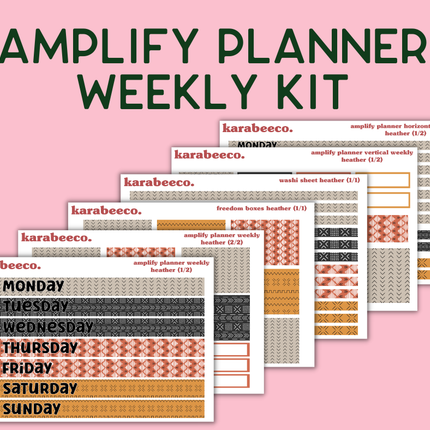 Amplify Planner Stickers | Weekly Kit | Heather
