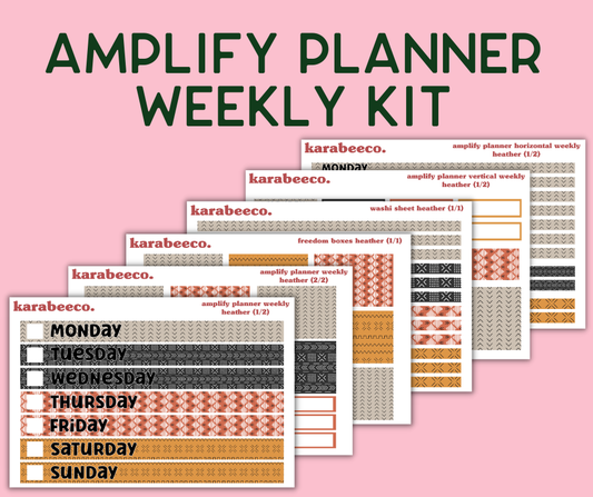 Amplify Planner Stickers | Weekly Kit | Heather