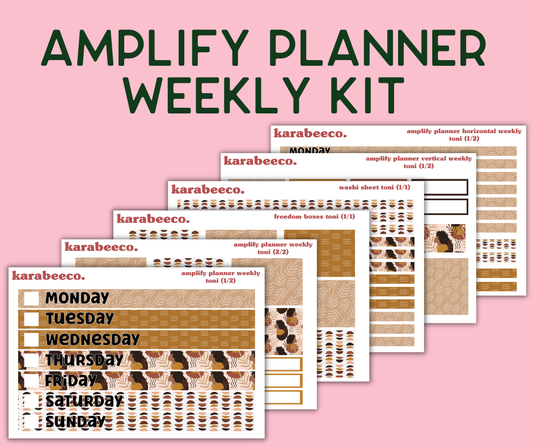 Amplify Planner Stickers | Weekly Kit | Toni