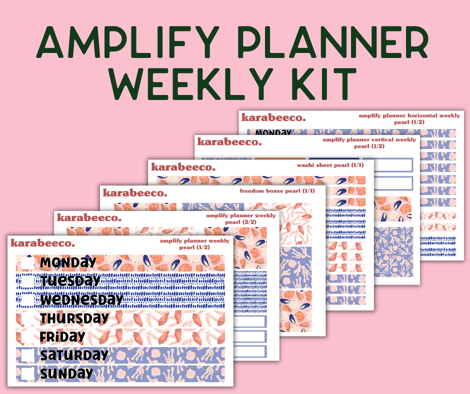 Amplify Planner Stickers | Weekly Kit | Pearl