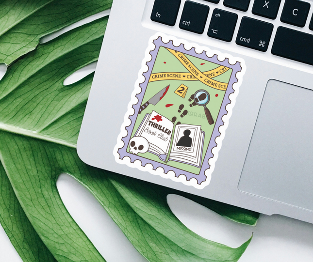 STICKER | Thriller True Crime Books Stamp | BOOKS00101