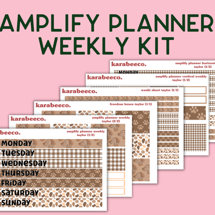 Amplify Planner Stickers | Weekly Kit | Taylor
