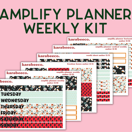 Amplify Planner Stickers | Weekly Kit | Amber