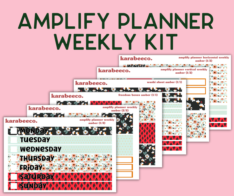 Amplify Planner Stickers | Weekly Kit | Amber