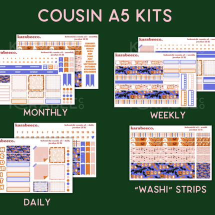 Jocelyn Hobonichi Sticker Kit | Cousin A5, Techo A6, Weeks