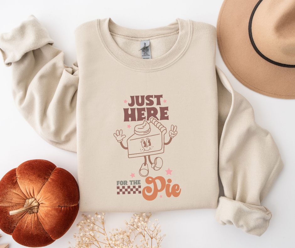 Gildan Crewneck | Just Here for the Pumpkin Pie [624]