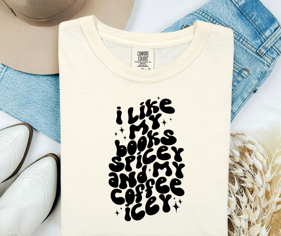 Comfort Colors Tee | Books Spicy Coffee Icey [631]