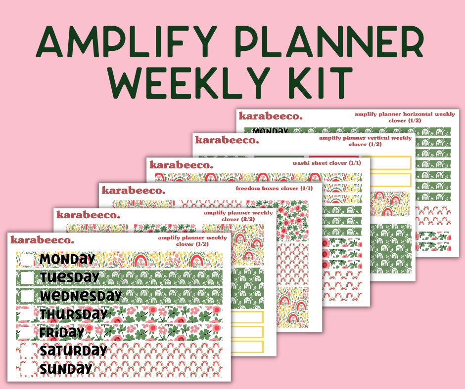 Amplify Planner Stickers | Weekly Kit | Clover