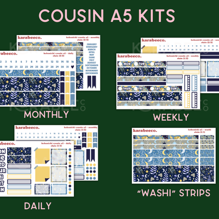 Elain Hobonichi Sticker Kit | Cousin A5, Techo A6, Weeks