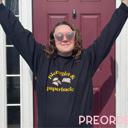 Embroidered Crewneck Preorder | Pierogies and Paperbacks