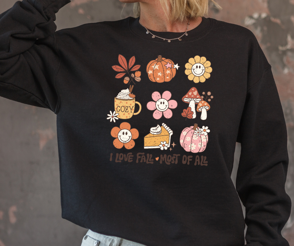 Gildan Crewneck | I Love Fall Most of All [465]