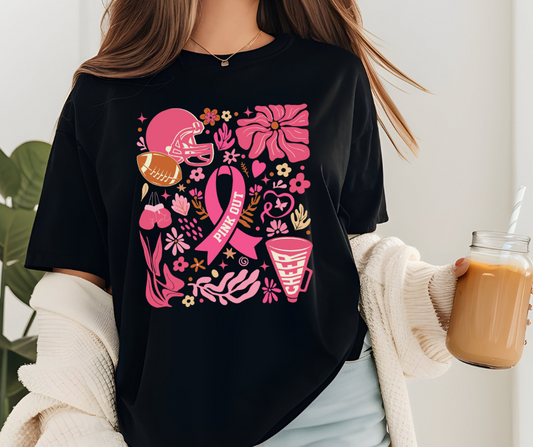 Comfort Colors Tee | Breast Cancer Awareness Doodles [645]