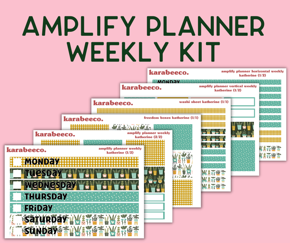 Amplify Planner Stickers | Weekly Kit | Katherine