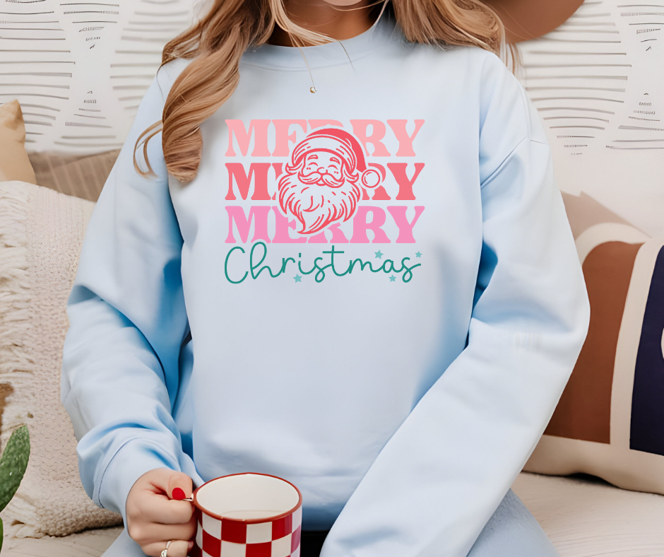 Gildan Crewneck | Santa Merry Christmas [654]