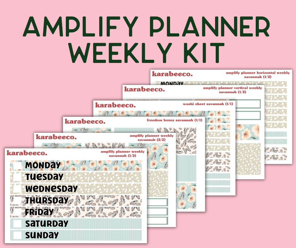 Amplify Planner Stickers | Weekly Kit | Savannah