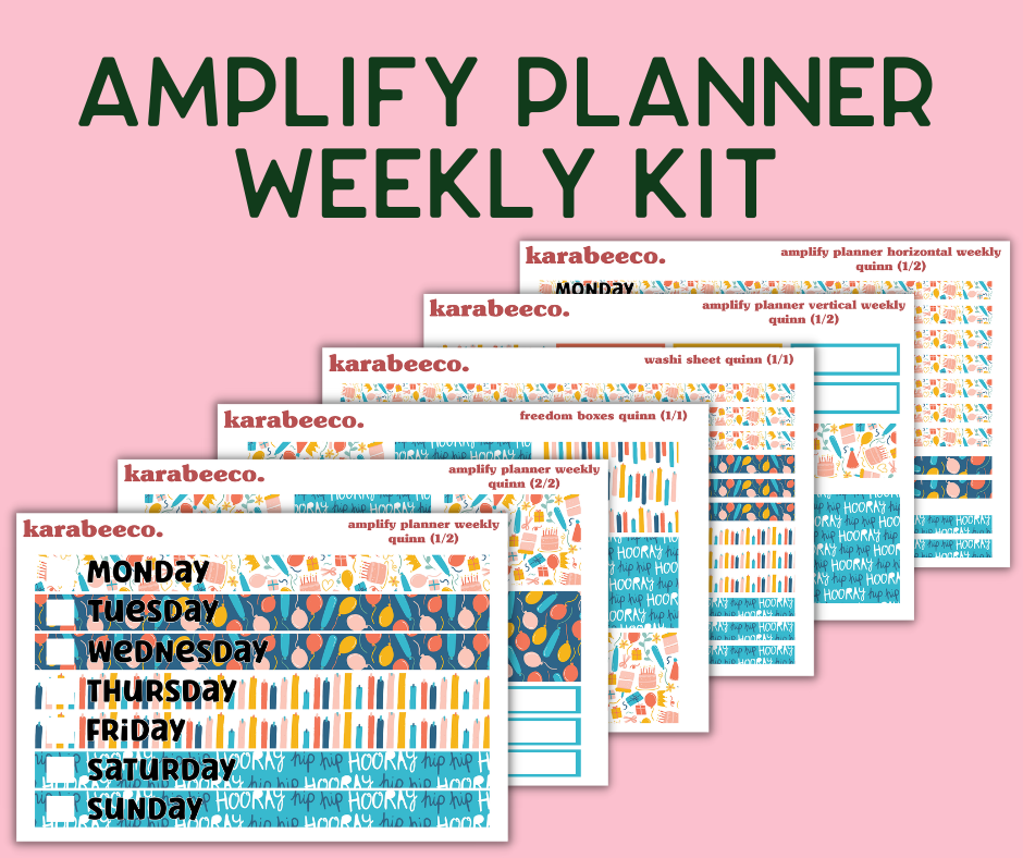 Amplify Planner Stickers | Weekly Kit | Quinn