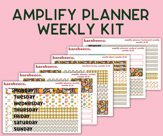 Amplify Planner Stickers | Weekly Kit | Amelia