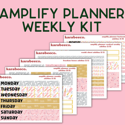 Amplify Planner Stickers | Weekly Kit | Adelina