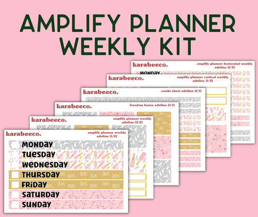 Amplify Planner Stickers | Weekly Kit | Adelina