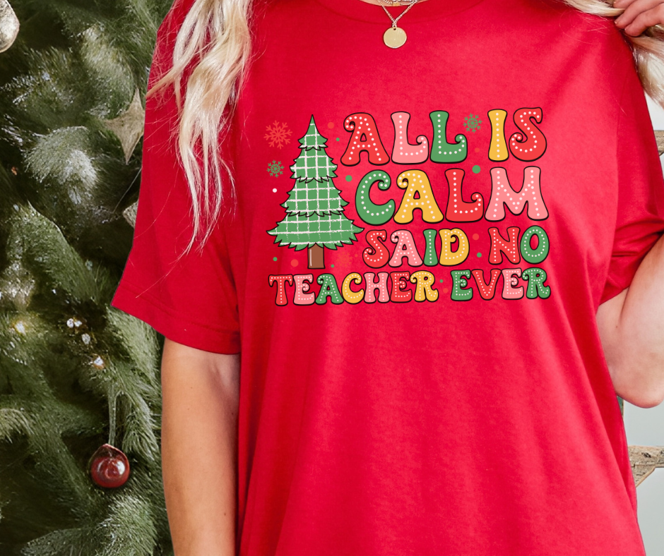 Comfort Colors Tee | All is Calm Said No Teacher Ever [583]