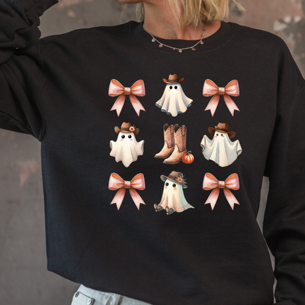 Gildan Crewneck | Halloween Coquette Ghosts [489]
