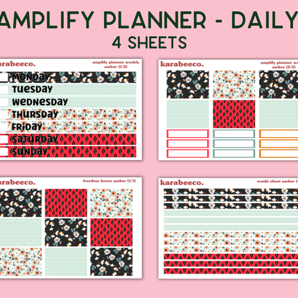 Amplify Planner Stickers | Weekly Kit | Amber