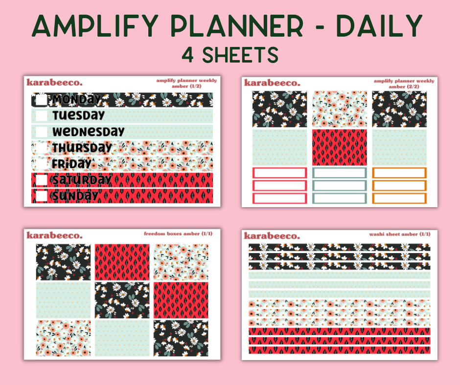 Amplify Planner Stickers | Weekly Kit | Amber