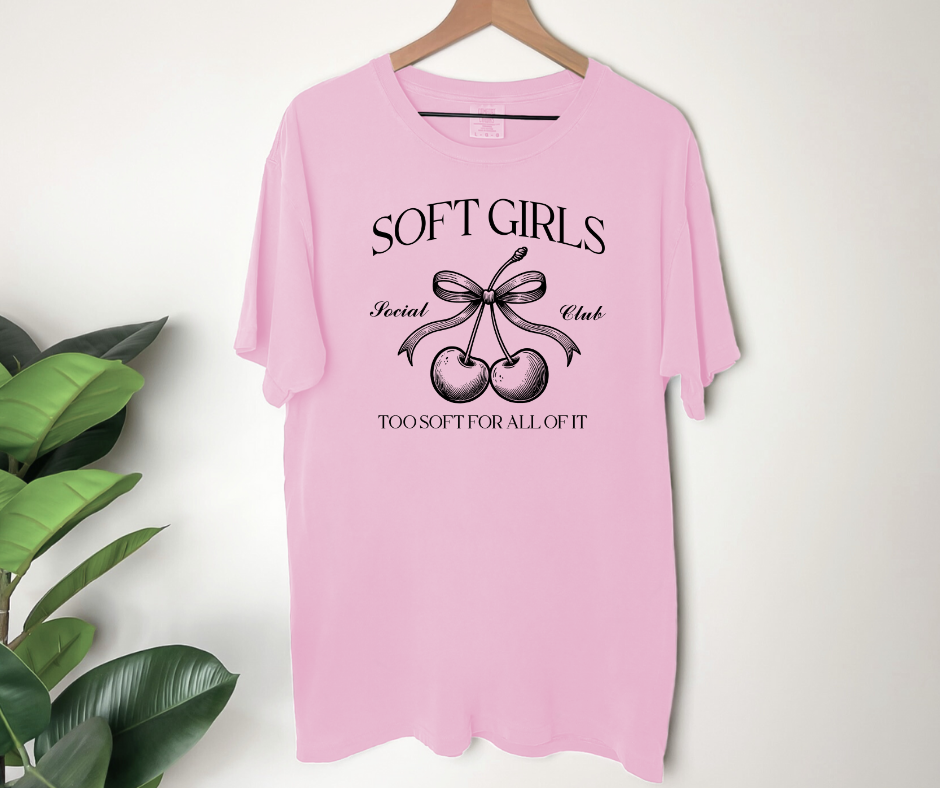 Comfort Colors Tee | Soft Girls Club Coquette Cherries [181]