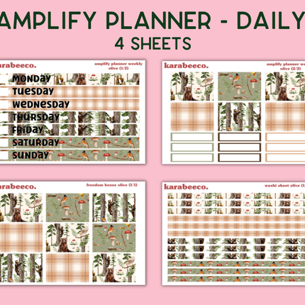 Amplify Planner Stickers | Weekly Kit | Olive