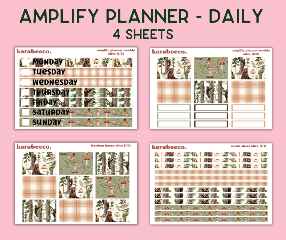 Amplify Planner Stickers | Weekly Kit | Olive