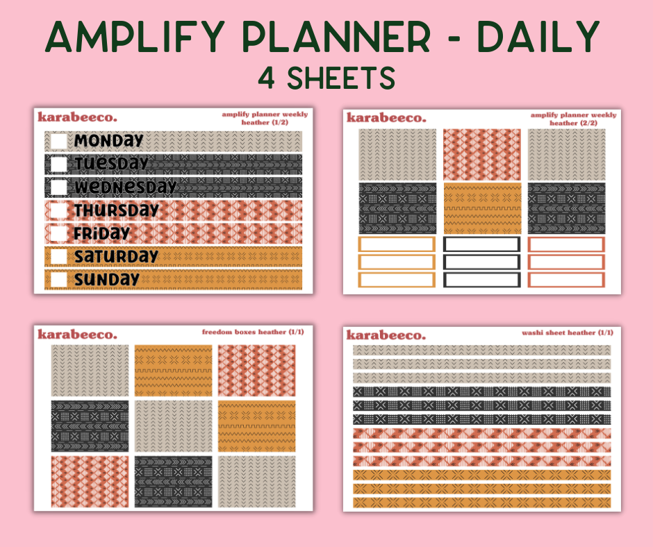 Amplify Planner Stickers | Weekly Kit | Heather