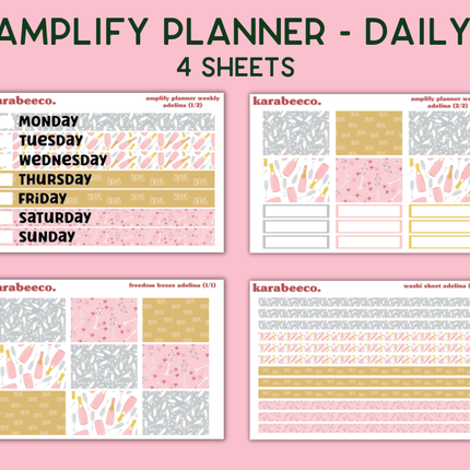 Amplify Planner Stickers | Weekly Kit | Adelina