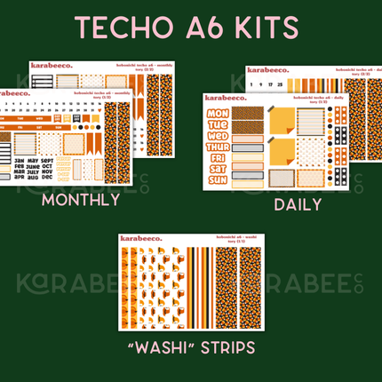 Tory Hobonichi Sticker Kit | Cousin A5, Techo A6, Weeks