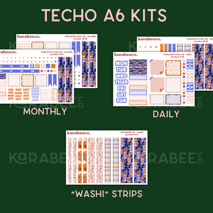 Jocelyn Hobonichi Sticker Kit | Cousin A5, Techo A6, Weeks