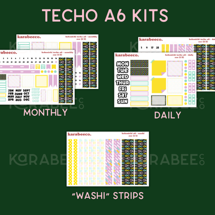 Zoe Hobonichi Sticker Kit | Cousin A5, Techo A6, Weeks