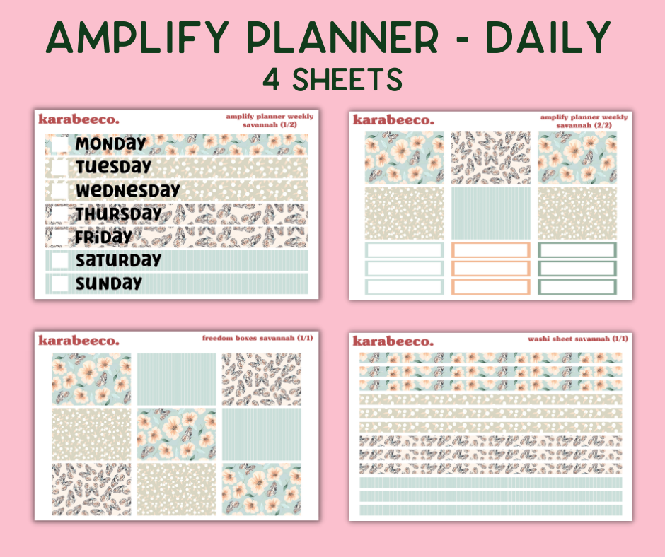 Amplify Planner Stickers | Weekly Kit | Savannah