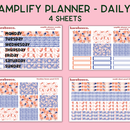 Amplify Planner Stickers | Weekly Kit | Pearl