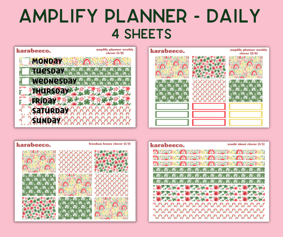 Amplify Planner Stickers | Weekly Kit | Clover