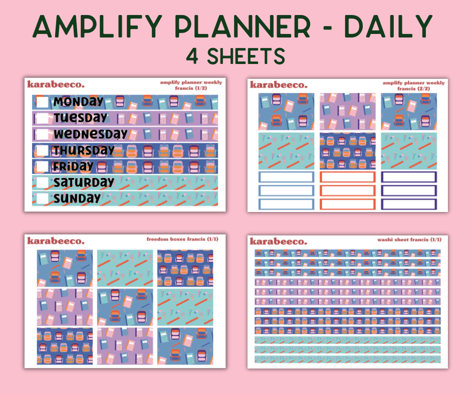 Amplify Planner Stickers | Weekly Kit | Francis