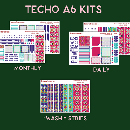 Valerie Hobonichi Sticker Kit | Cousin A5, Techo A6, Weeks