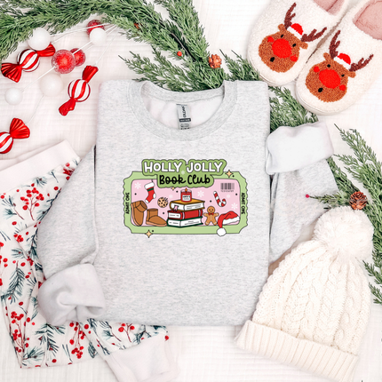 Gildan Crewneck | Holly Jolly Book Club [b087]